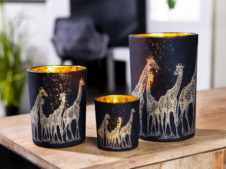 Suport lumanare de sticla Giraffe SALE % - Suport lumanare de sticla Giraffe