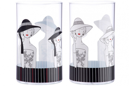 Suport lumanare de sticla Lady with hat SALE % - Suport lumanare de sticla Lady with hat