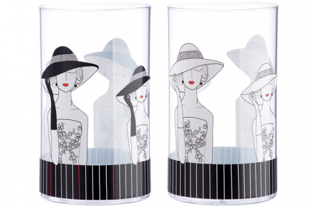 Suport lumanare de sticla Lady with hat [1]