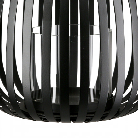 Suport lumanare, Dogma, Sticlă, Metal, negru, PU 2, H. 17 cm, D. 21 cm [3]