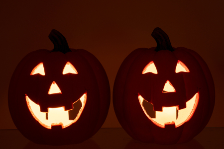 Suport lumanare Dovleac Halloween, portocaliu Ass 2 [2]