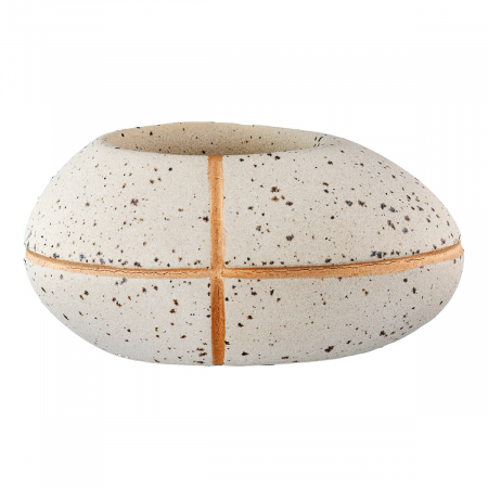 Suport lumanare, Drapeau, Ceramica, crem, PU 6, L. 7,5 cm, L. 10 cm, H. 7 cm [1]