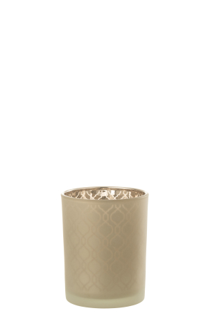 DECORATIUNI - Suport lumânare, Geometric Bej M