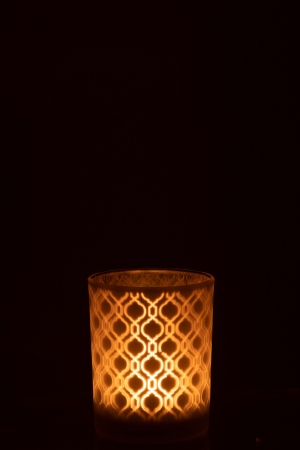 Suport lumânare, Geometric Bej M [2]