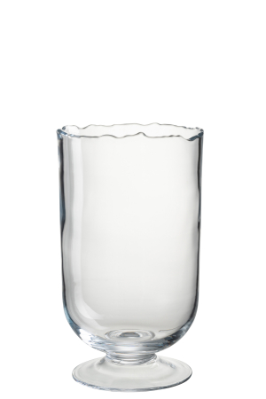 SALE % - Suport lumanare Irregular, Sticla, Transparent, 19.5x19.5x33 cm