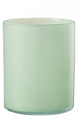 Suporturi lumanari - Suport lumanare Jade, Sticla, Verde, 15x15x18 cm