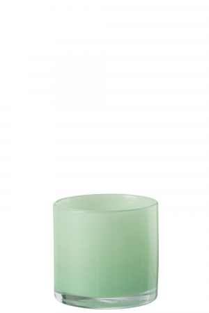 Suport lumanare Jade, Sticla, Verde, 8.5x8.5x7.5 cm Suporturi lumanari - Suport lumanare Jade, Sticla, Verde, 8.5x8.5x7.5 cm