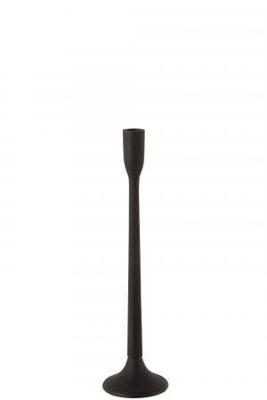 SALE % - Suport lumanare Matte, Metal/Fier, Negru, 10.5x10.5x41 cm