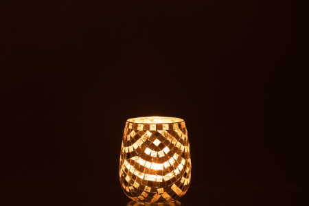 Suport lumânare, Mozaic Argintiu M [2]