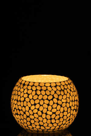 Suport lumanare Orb, Sticla, Albastru, 13x13x10 cm [2]