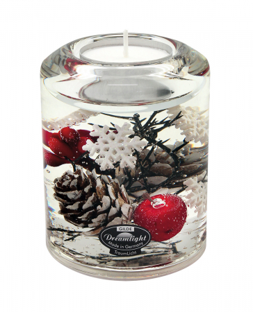 SALE % - Suport lumanare pastila DREAM- berrries, sticla, 9x7 cm