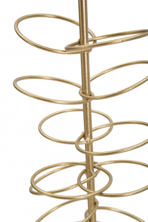 Suport lumanare Rings, Fier/Marmura, Auriu/Alb, 46x14x13 cm [2]