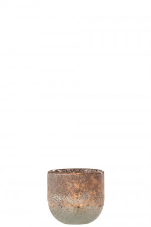 Suport lumanare Scavo, Sticla, Gri, 11x11x9.5 cm [1]