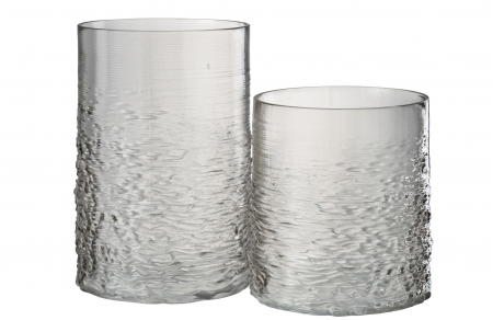 Suport lumanare Sea , Sticla, Gri/Transparent, 20.5x20.5x30 cm [3]