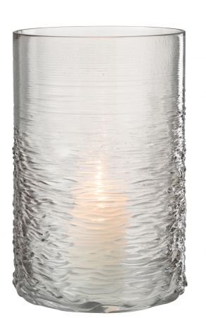 Suport lumanare Sea , Sticla, Gri/Transparent, 20.5x20.5x30 cm [1]