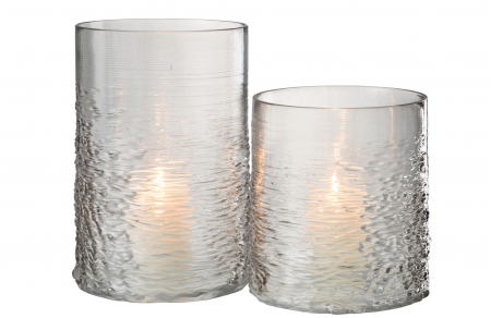 Suport lumanare Sea , Sticla, Gri/Transparent, 20.5x20.5x30 cm [4]