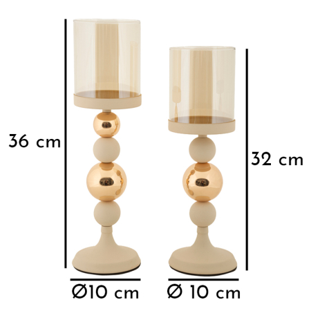 Suport lumanare, Set de 2 buc. cm ø 10x32-10x36 [5]
