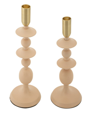 Suport lumanare, Set de 2 buc. Gemini roz, ø 10x29-10x33 cm [1]