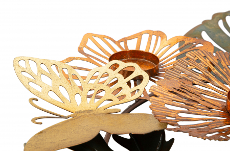 Suport lumanare Shine -A-, Fier, Multicolor, 6.5x45x42.5 cm [3]