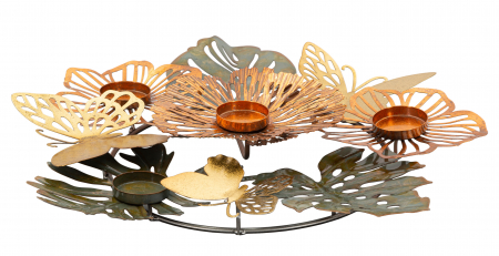 Suport lumanare Shine -A-, Fier, Multicolor, 6.5x45x42.5 cm [6]