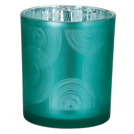 Suport lumanare, Spiral, Sticla, verde, alb, PU 12, 2 buc. asortate, H. 10 cm, D. 9 cm [2]