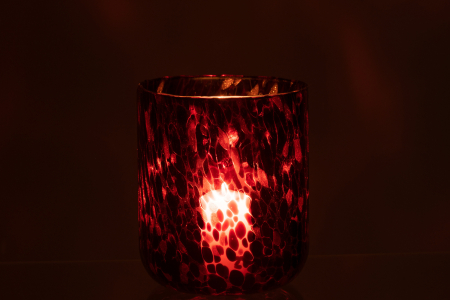 Suport lumânare, Spotted Rosu L [2]