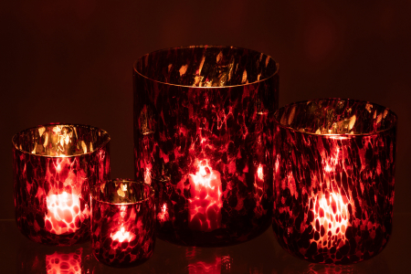 Suport lumânare, Spotted Rosu Xl [5]