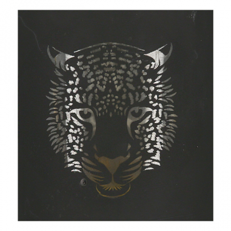 Suport lumanare Tiger, sticla, negru/auriu, 10x9 cm [2]