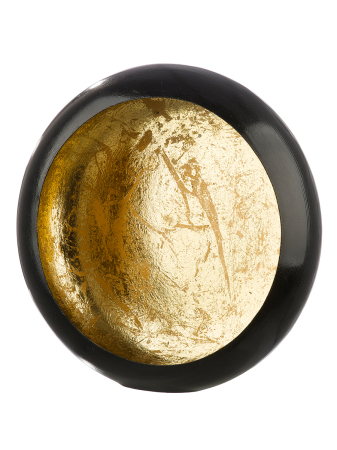 Suport lumanare tip tealight, rotund, „Mystique”, Metal, negru, auriu, PU 2, L. 10 cm, latime 30 cm, inaltime 30 cm [1]
