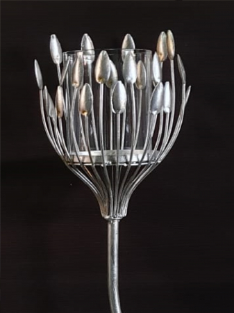 Suport lumanare TREVI, metal antichizat, 93x18 cm [1]