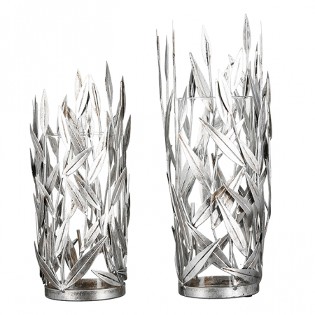 Suport lumanare Twigs metalic, argintiu, 50x13 cm [1]