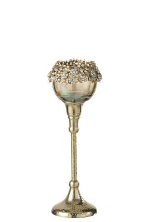 Decoratiuni - Suport lumânare, Viane Metal/Sticla M