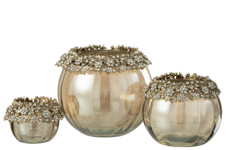 Suport lumânare, Volve Metal/Sticla L [3]