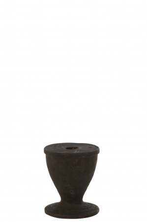 Suport lumanare Wood, Lemn, Negru, 12x12x15 cm Suporturi lumanari - Suport lumanare Wood, Lemn, Negru, 12x12x15 cm