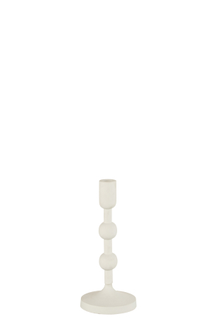 SALE % - Suport lumanari, Aluminiu, Alb , 13x13x28