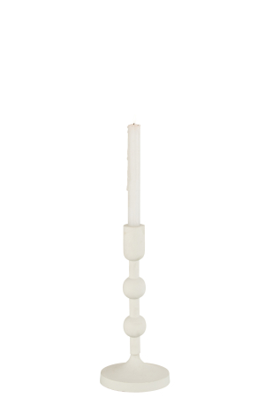 Suport lumanari, Aluminiu, Alb , 13x13x28 [1]