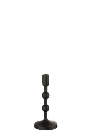 SALE % - Suport lumanari, Aluminiu, Negru, 13x13x28