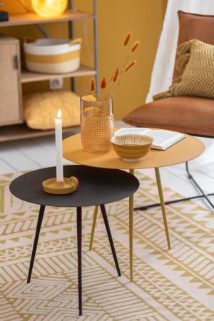 Suport lumanari, Aluminiu, Ocru, 15x12x5 [3]