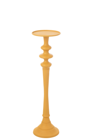 SALE % - Suport lumanari, Aluminiu, Ocru, 24x24x84