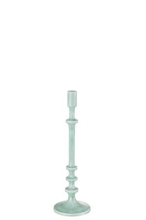 SALE % - Suport lumanari, Metal , Albastru, 13.5x13.5x40.5