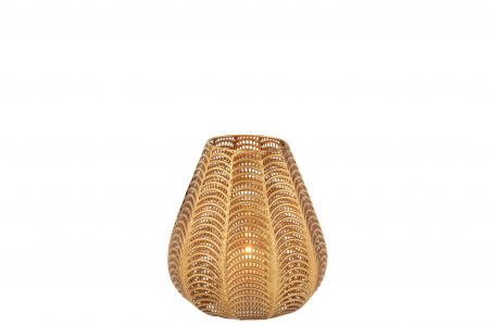 Suport lumanari, Metal, Auriu, 21x21x25 cm [1]