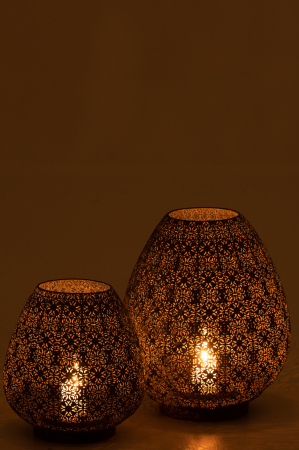 Suport lumanari, Metal, Gri, 36.5x37x43 cm [5]