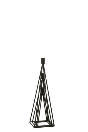 Suport lumanari, Metal , Negru, 12x12x38.5 [3]