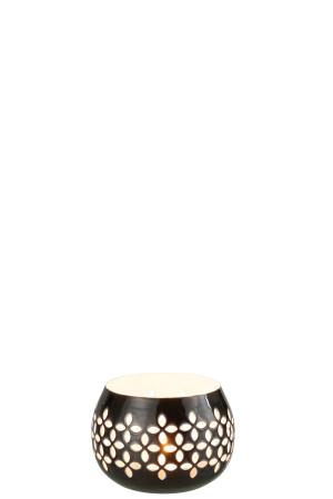 Suport lumanari, Metal , Negru, 13x13x9 [1]