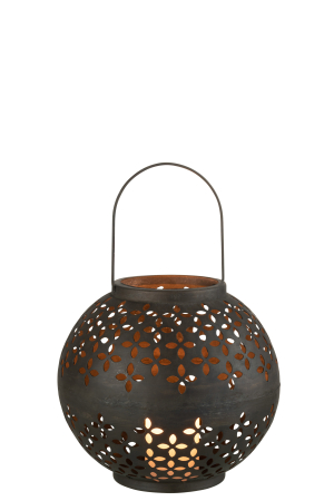 Suport lumanari, Metal , Negru, 20x20x30 [1]