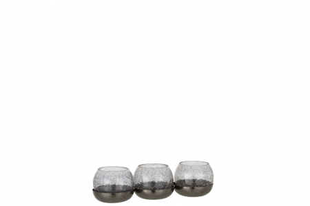 Suporturi lumanari - Suport lumanari, Metal, Negru, 27x9x7.5 cm