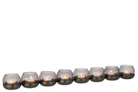 Suport lumanari, Metal, Negru, 71x9x7.5 cm [1]