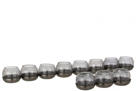 Suport lumanari, Metal, Negru, 71x9x7.5 cm [3]