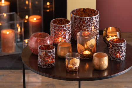 SALE % - Suport lumanari, Sticla, , 7x7x8