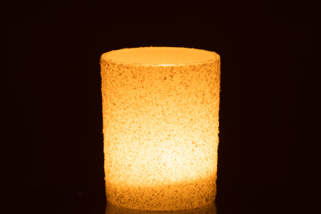 Suport lumanari, Sticla, Alb, 10x10x12 [2]